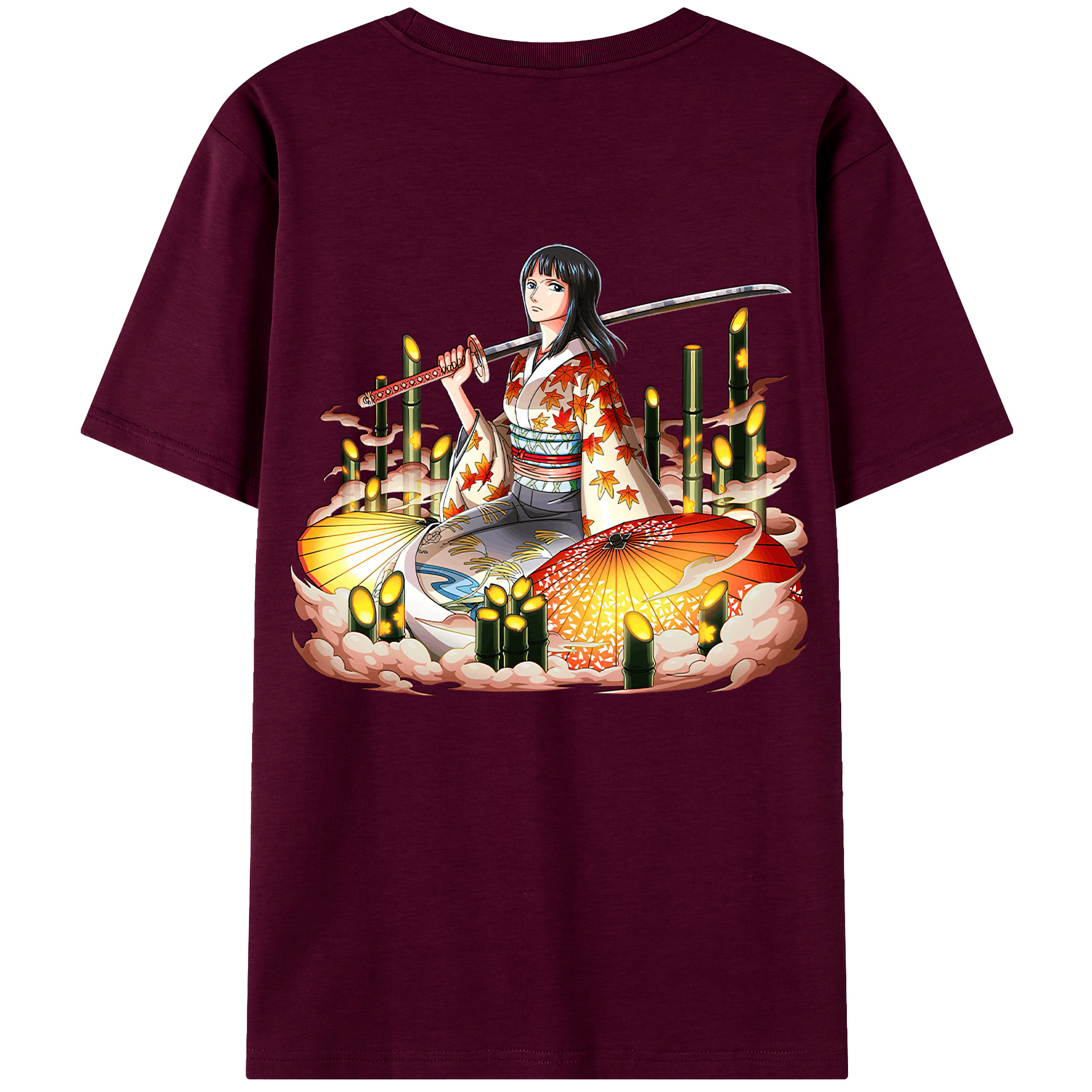 ワンピース ニコ・ロビン ONE PIECE Nico Robin レディース半袖Tシャツ(バックプリント)